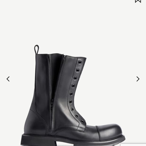 발렌시아가 여성 트럭 레이스업 부츠 블랙