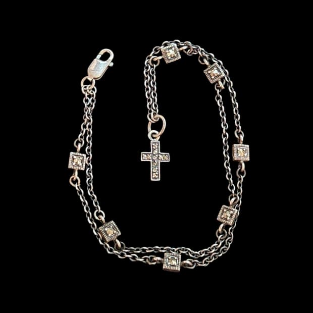 [안나수이] 레이어드 십자가 팔찌