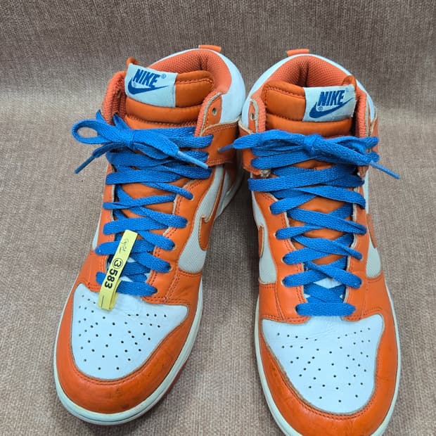 나이키 260mm- 세탁완료 덩크 하이 데니슈파 오렌지/화이트 운동화