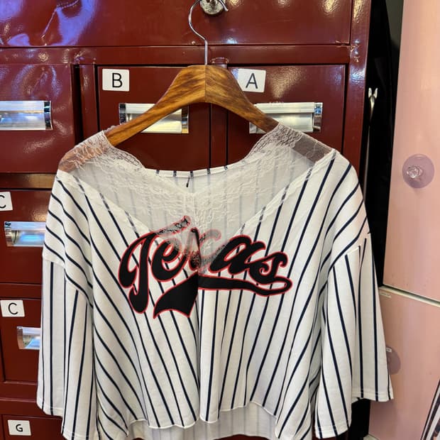 Vintage T-shirt 여성 베이스볼 반소매