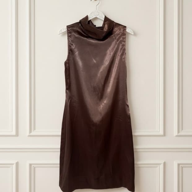 Oree 오르에 빈티지 새틴 드레이프 원피스 vintage dress