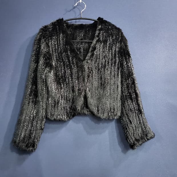 천연 밍크 숏가디건