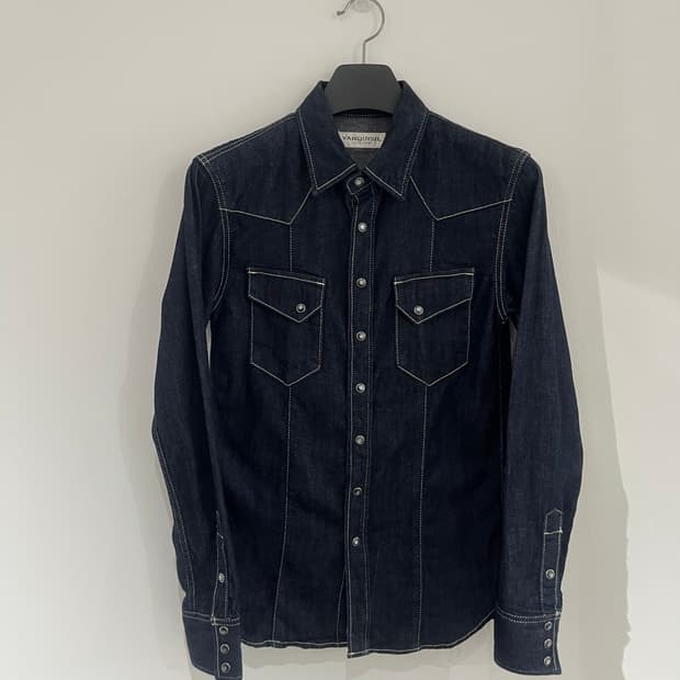 VANQUISH denim western shirt