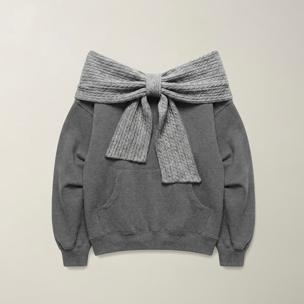 (미개봉)더티스 리본 후드 차콜