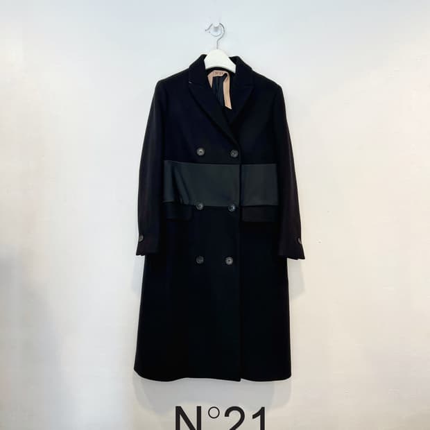 N21 블랙 울 코트