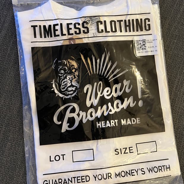 브론슨 헨리넥 반팔 화이트 XL 새제품