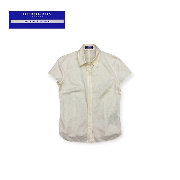 [ 38 ] 버버리 블루라벨 모노그램 반팔 셔츠