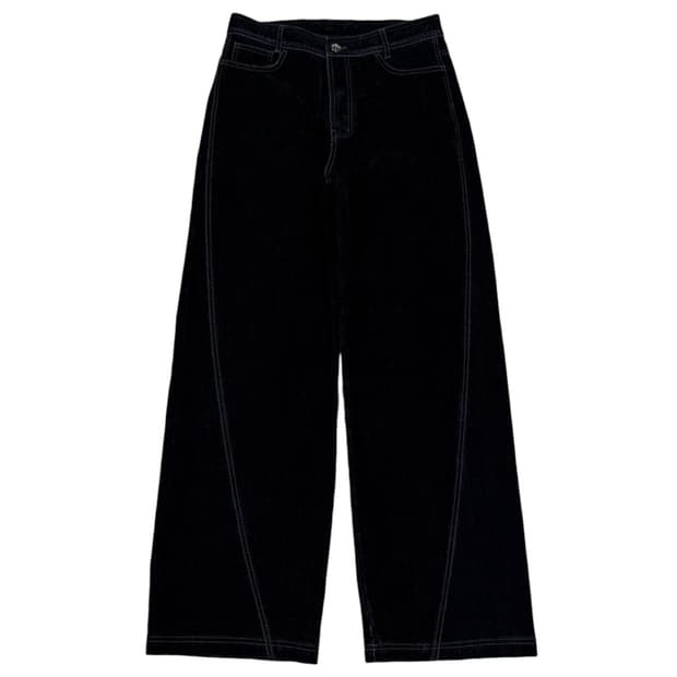 BLR 비엘알 벨벳 데님 사이드라인 팬츠 바지 M