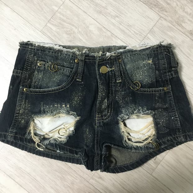 y2k 펑크갸루핀터깔 반바지