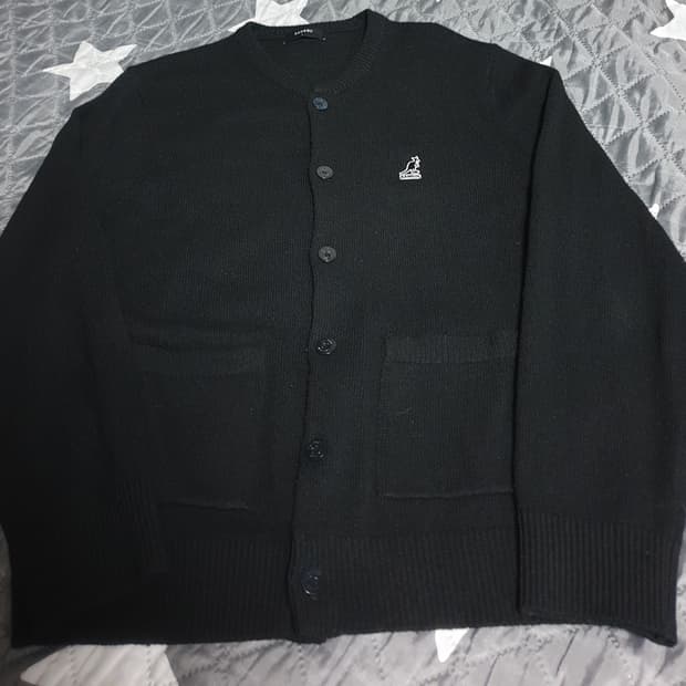 캉골 22s 브리즈 라운드 울 가디건 블랙 (L)