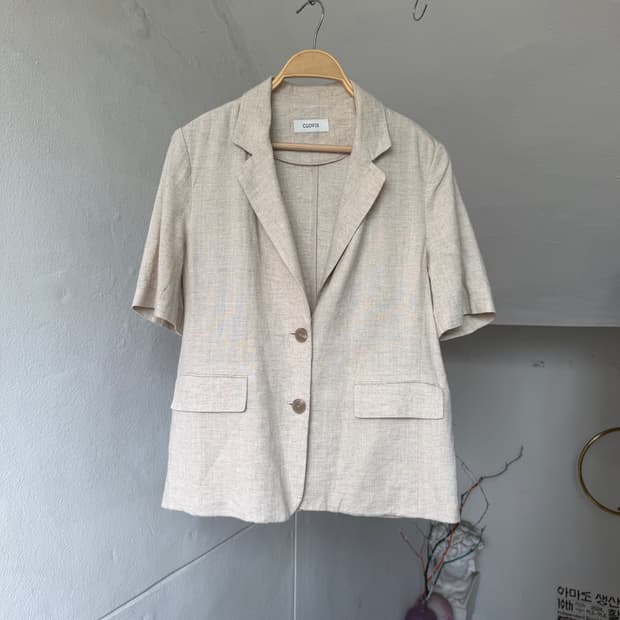 빈티지 리넨 하프자켓