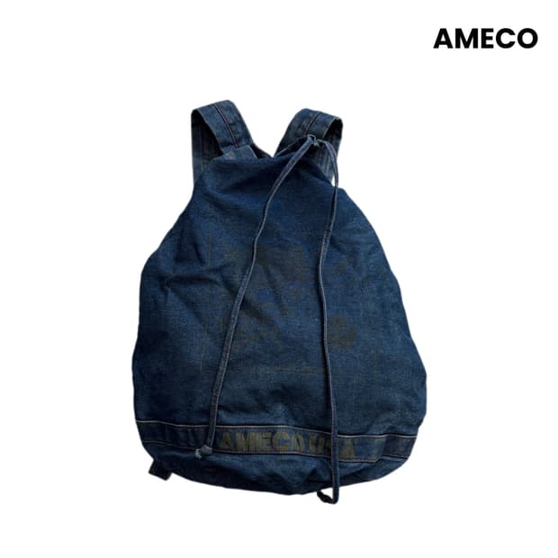아메코 USA 데님 복조리 백팩