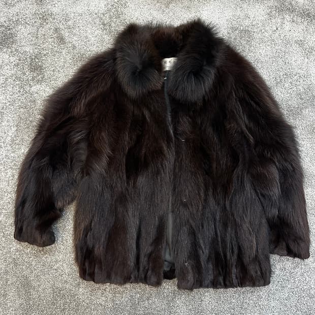 브라운 사가폭스 퍼자켓(태현모피)L