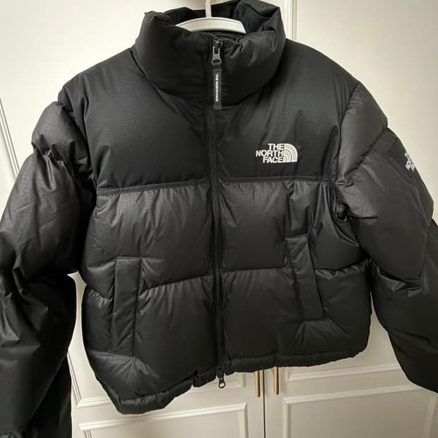 여성 화이트라벨 노벨티 눕시 다운 자켓 블랙 M/90