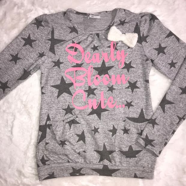 별 패턴 롱슬리브 일본빈티지 스윙잉서울 니혼진 너드 무채색 갸루 하구미