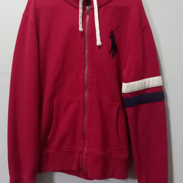폴로 POLO 빅포니 레드 후드집업 100/L