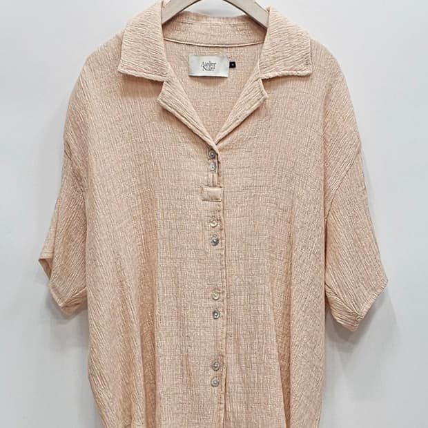 아틀리에 나인 24SS 마리나 리조트 셔츠 블라우스 / 여 F 베이지핑크