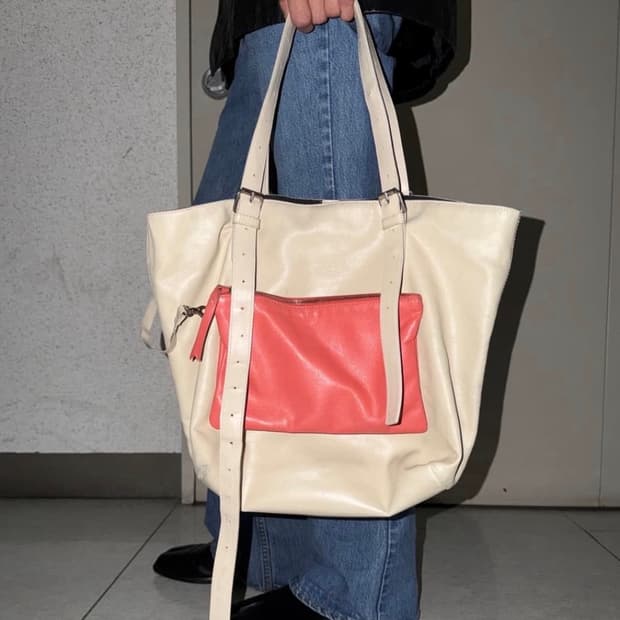 메종 마르지엘라 15SS 가죽 토트백