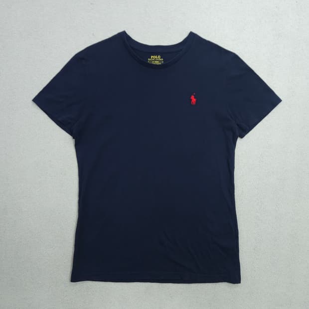 폴로 랄프 로렌 반팔티 M 네이비 커스텀 슬림핏