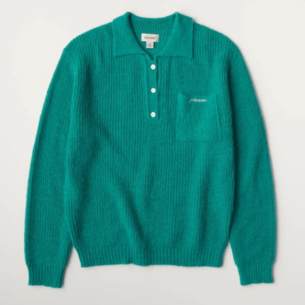 SIENNE Symbol mint knit 시엔느 니트