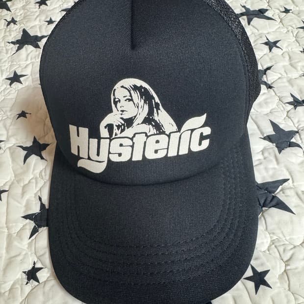 히스테릭 글래머 필 굿 메쉬 캡 블랙