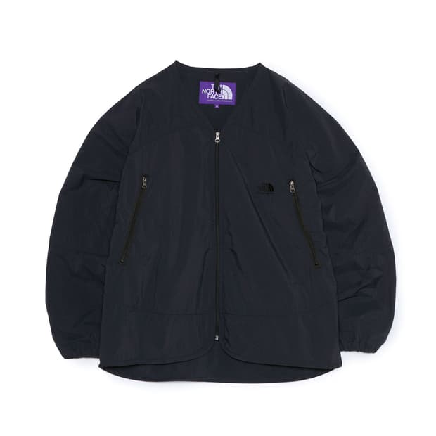 더 노스 페이스 퍼플 라벨 나일론 립스탑 필드 가디건 블랙