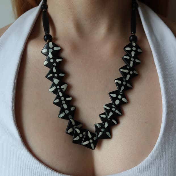 black tribal necklace