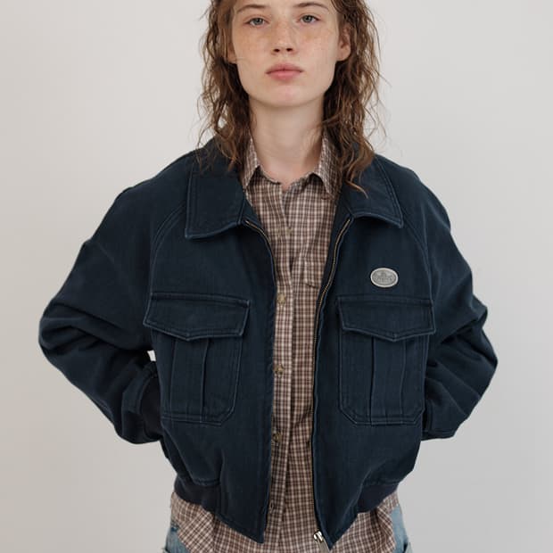 더바넷 블루종 자켓 네이비 (새상품)