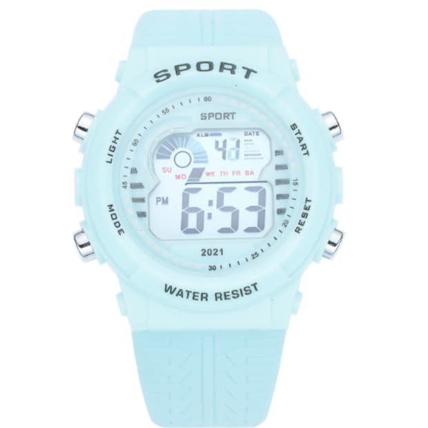 스포츠 패션 디지털 전자 워치 파스텔 컬러 손목시계 판
