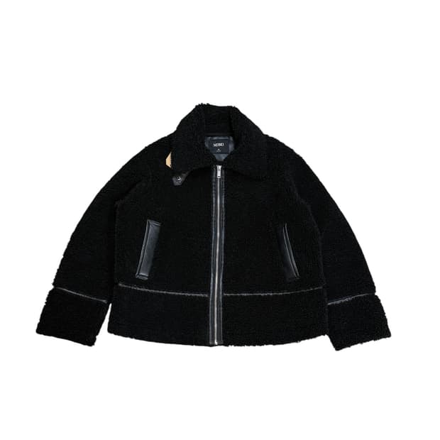 MIXXO 블랙 무스탕 자켓 