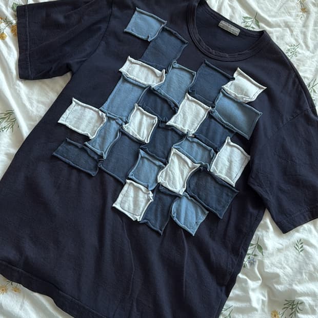 꼼데가르송 옴므 블록 티셔츠