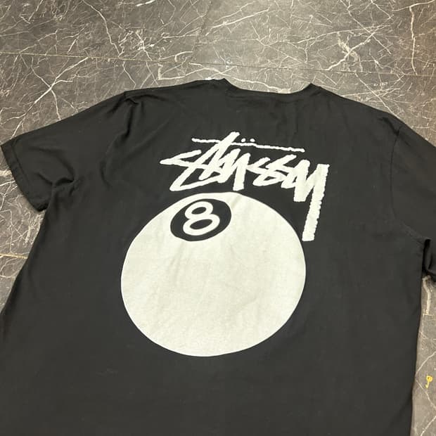 XL 스투시 블랙 8볼 반팔티