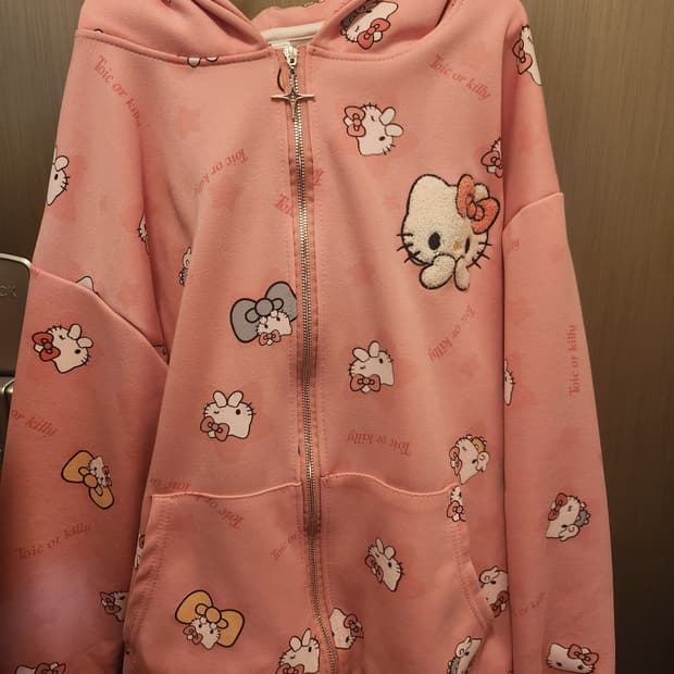 키티핑크후드집업
