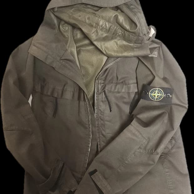 스톤아일랜드 후드 자켓 카키