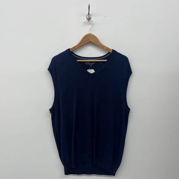 브룩스브라더스 니트 베스트 네이비 남L