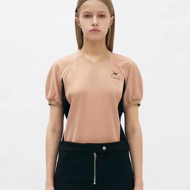 윤세 베이지 저지 티셔츠