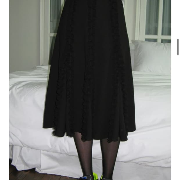 시눈 Frill midi skirt - S