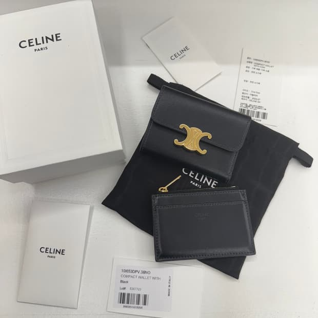 [풀박스] 셀린느 트리옹프 컴팩트 지갑 블랙