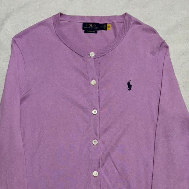 S 폴로랄프로렌 피마코튼 핑크 가디건