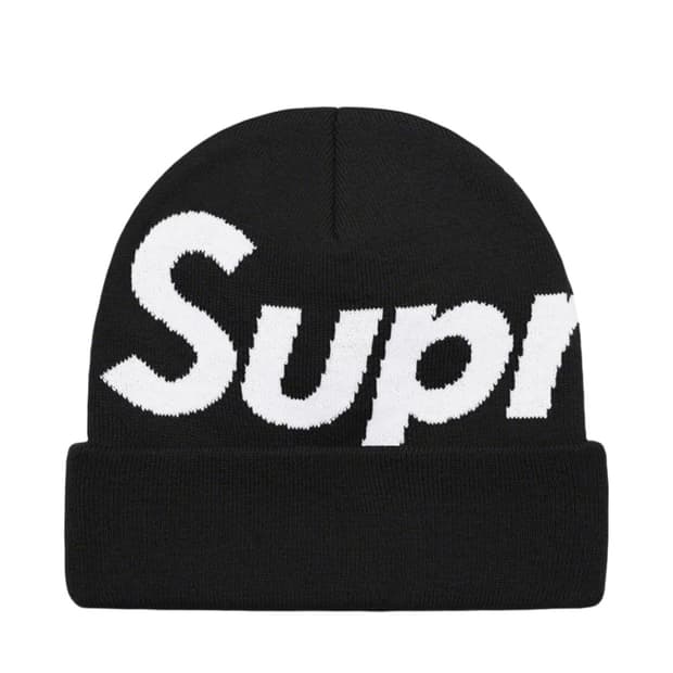 슈프림 빅 로고 비니 블랙