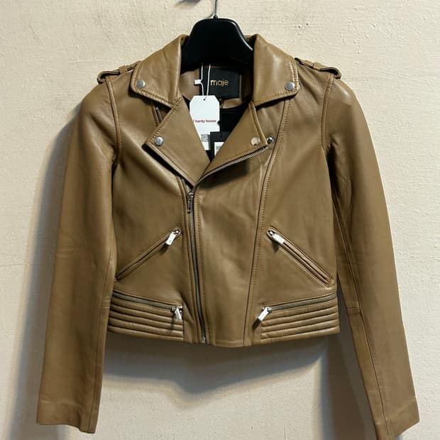  (deadstock) 마쥬 크롭 라이더 레더 자켓