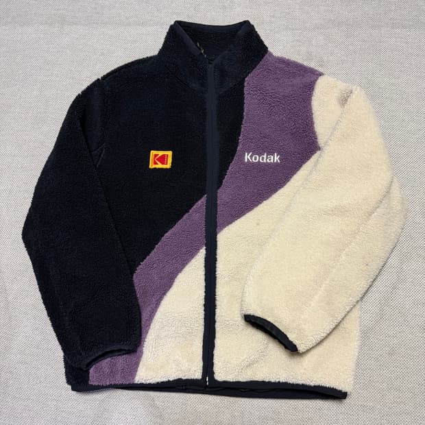 코닥 컬러 블록 플리스 자켓