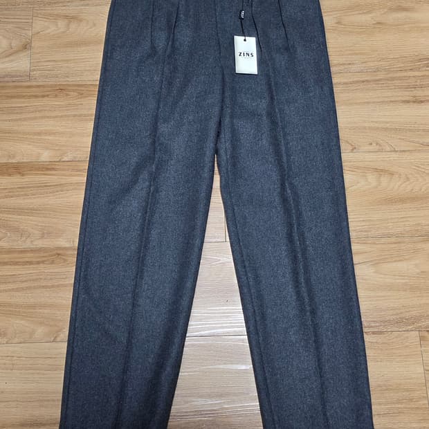 44size택포28만)버나드장 BAC J 울 플란넬 미디엄그레이 트라우저