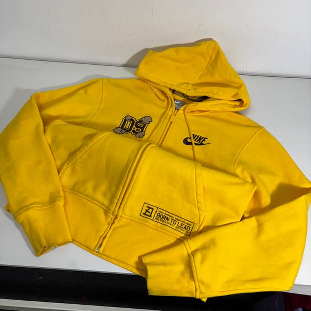 95-100 나이키 옐로우 BRON TO LEAD 백로고 후드집업