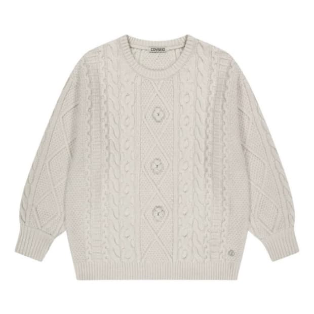 코이세이오 폼폼 니트 아이보리