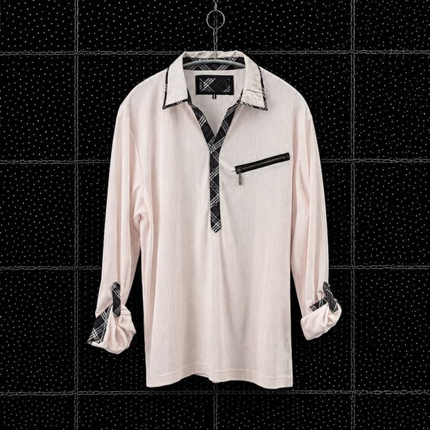 Unknown brand 체크 카라넥 셔츠