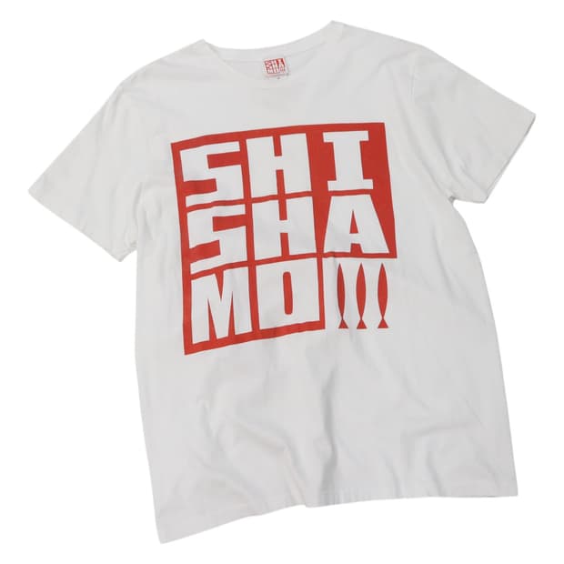 SHISHAMO 시샤모 일판 밴드 투어 굿즈 빅로고 화이트 반팔티셔츠 M