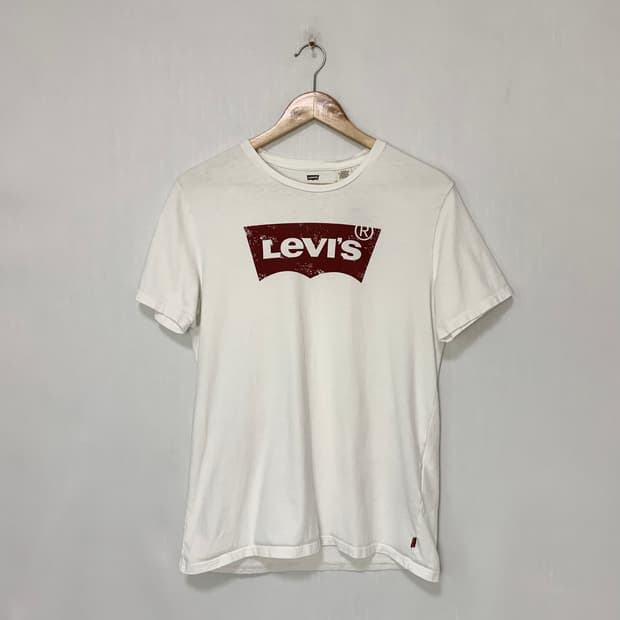 리바이스 빈티지 레드 로고 반팔 티셔츠 화이트 아이보리