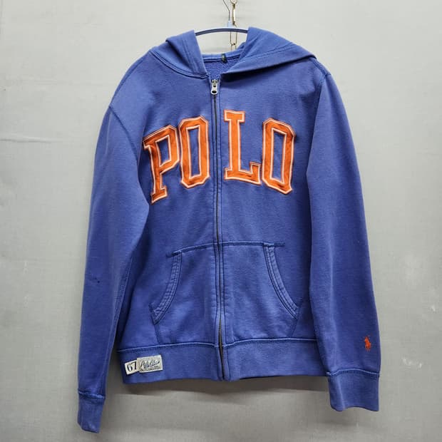 폴로랄프로렌 빅로고 자수 후드집업 M