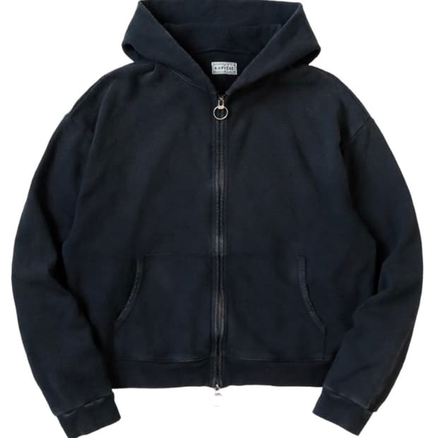 캐피탈 후드짚업 블랙. 